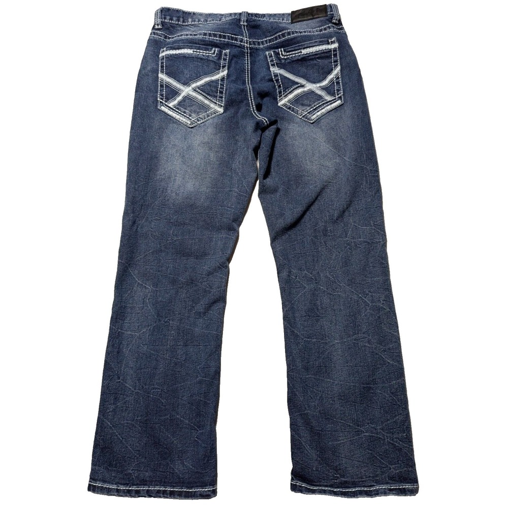 TRUE LUCK Men 32X29 Stretch‎ Denim Blue Jeans